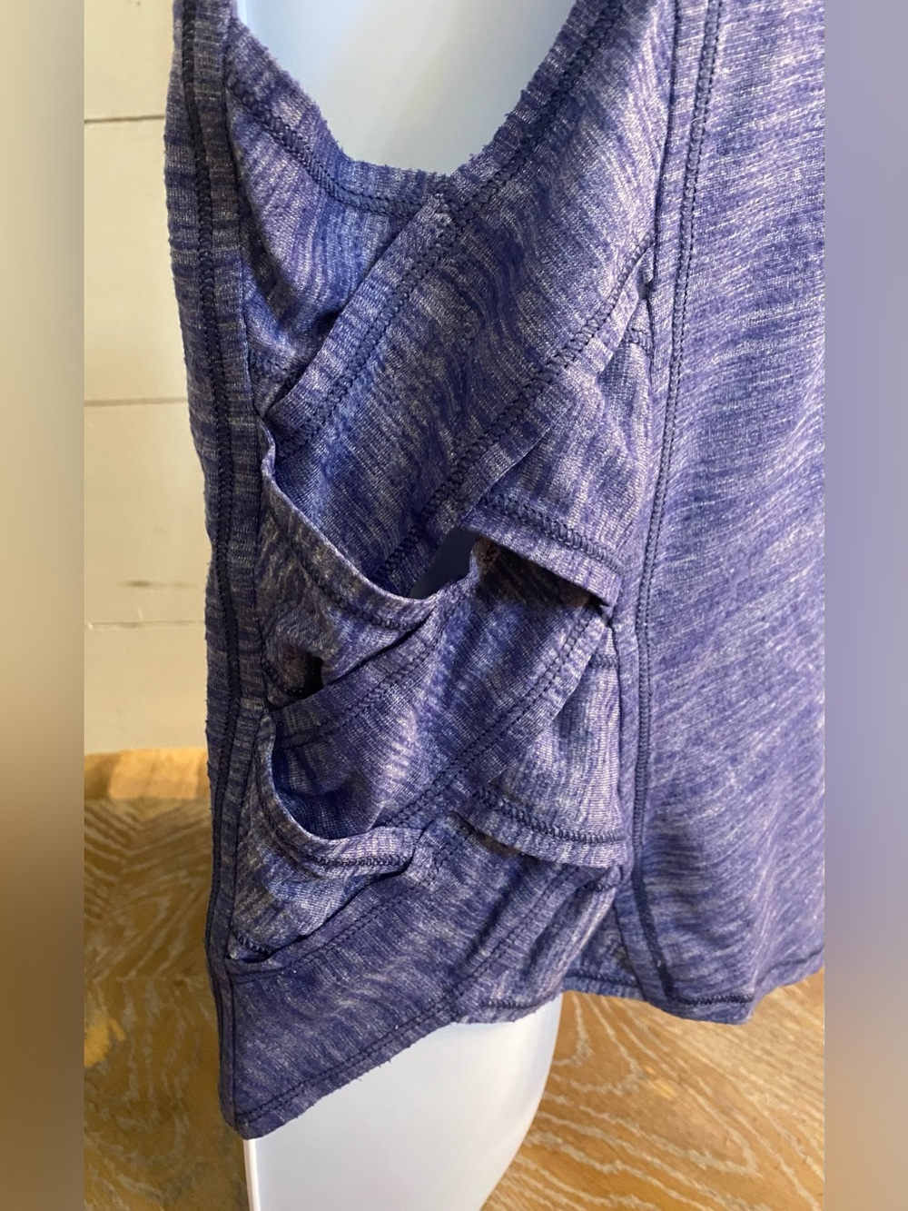 Lululemon Women’s Sz 6/8? Heathered Hero Blue Var-City Muscle Tank - Picture 13 of 16